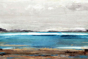 Feeling at home Calm Horizon over Blue Waters decorative canvas art print by PI Studio showing a serene seascape scene