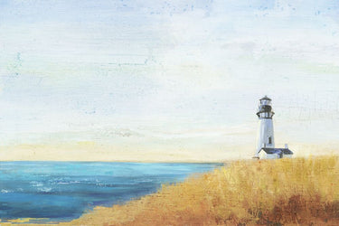 Feeling at Home Lighthouse by the Tranquil Sea decorative canvas art print, featuring a serene lighthouse scene on canvas.