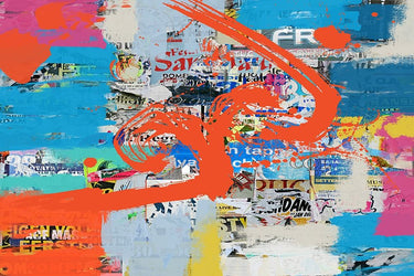 Abstract canvas art print titled "Doesnt Mean Anything" by Orlov Irena, featuring bold, expressive brushstrokes in a modern design.
