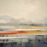 Abstract canvas art print titled "Mystical Mirage" by Orlov Irena, featuring layered, vibrant colors and abstract design.
