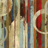 Abstract canvas art print by Feeling at Home featuring vibrant, colorful shapes on a neutral background, designed by PI Studio.