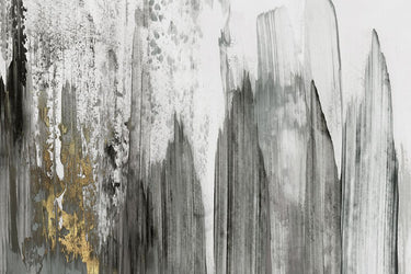 Abstract black and white canvas art print titled Velocity Black II by PI Studio, featuring bold, dynamic brushstrokes on textured canvas.