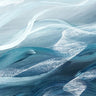 Organic Blue Waves abstract canvas art print by Jacob Q, featuring flowing blue wave patterns on a textured canvas surface.