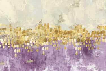 Abstract lavender-themed canvas art print featuring dancing stars by Feeling at Home, showcasing vibrant colors and artistic design.