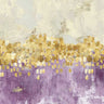 Abstract canvas art print featuring Dancing Stars Lavender Version by Feeling at Home, showcasing vibrant lavender and star patterns.
