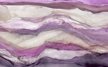 Waves Lavender abstract canvas art print by Feeling at Home, featuring soft lavender hues and flowing wave patterns.