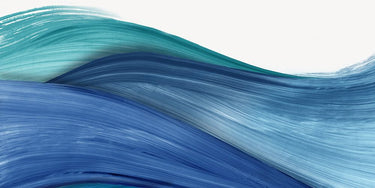 Abstract blue threads canvas art print by PI Studio, vibrant modern artwork from the Feeling at Home collection.