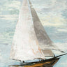 Coastal canvas art print titled Quiet Boats II by Pearce Allison, featuring a serene maritime scene in soft, muted tones.