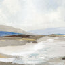 Abstract blue canvas art print titled Soft Sea I by Pearce Allison, featuring calming ocean-inspired brushstrokes.