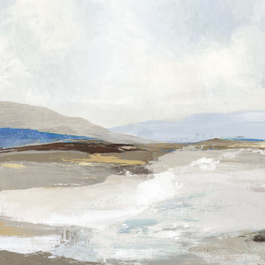 Abstract blue canvas art print titled Soft Sea I by Pearce Allison, featuring calming ocean-inspired brushstrokes.