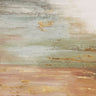 Gold and blush abstract canvas art print by Feeling at Home, featuring a stylish coastal-inspired design with modern brushstrokes.