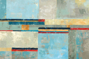 Feeling at Home Barcelona III abstract canvas art print by Reeves Tom, with vibrant, modern brushstrokes and bold colors.