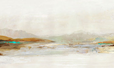 Abstract canvas art print of a foggy lake scene by Reeves Tom, titled "Lake in the Fog," from Feeling at Home.
