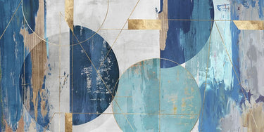Feeling at Home Floating Forms decorative canvas art print by Reeves Tom showing abstract shapes and vibrant colors on canvas.