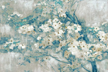 Dogwood blooms contemporary canvas art print by Selkirk Edward, featuring vibrant floral design on textured canvas surface.