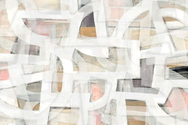 Abstract canvas art print titled Decor Bloom I by Dawson Hannah, featuring vibrant, modern floral design in warm tones.