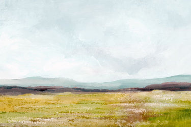 Feeling at Home art print of vast open fields under sky by Dawson Hannah, decorative canvas wall art featuring serene landscape scenery.