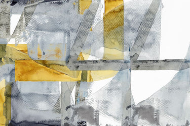 White Gold II abstract canvas art print by Feeling at Home, featuring modern, textured artwork with white and gold tones.