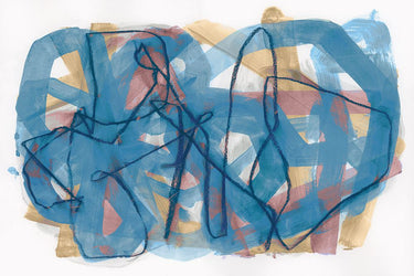 Blue Ribbon Forever abstract canvas art print by Feeling at Home, featuring vibrant blue and abstract design on canvas.