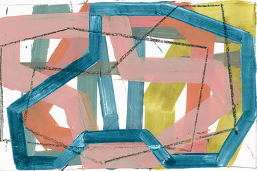 Abstract canvas art print titled Curbing II by Cartissi, featuring vibrant, modern design in a Feeling at Home artwork collection.