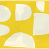 Abstract canvas art print featuring yellow and white geometric shapes by Cartissi, styled as Feeling at Home decor.