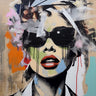 Abstract street art stories canvas print by Lazar Studio, featuring vibrant urban-inspired artwork on textured canvas.