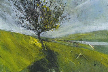 European canvas art print titled Cambrian Hawthorne by Bailey Paul, showcasing vibrant, detailed landscape artwork on a canvas.