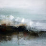 Abstract canvas art print titled "Landfall" by Susan Cordes, featuring vibrant, textured abstract design on a canvas surface.