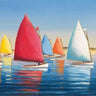 Flying Colors Coastal Canvas art print by Caldwell Fisher Sally, featuring vibrant seaside scene on textured canvas.