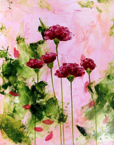 Summer Days floral canvas art print by DelValle Patty, featuring vibrant botanical designs on textured canvas.