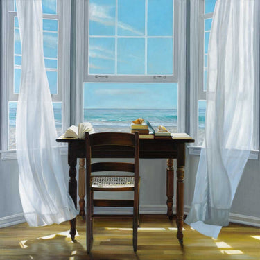 Contemplation Coastal canvas art print by Hollingsworth Karen, featuring serene seaside scene, suitable for home decor.