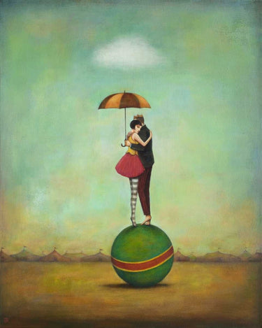 Feeling at Home Circus Romance Fantasy canvas art print by Huynh Duy, depicting a dreamy, colorful circus scene on high-quality canvas.