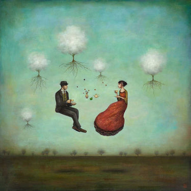 Fantasy canvas art print titled "Gravitea For Two" by Huynh Duy, featuring a dreamy design with soft colors and artistic details.