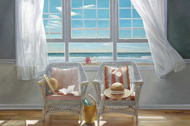 Coastal canvas art print by Hollingsworth Karen featuring serene seaside scenery, ideal for home decor from Feeling at Home.