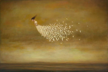 Freeform figurative canvas art print by Huynh Duy, vibrant and abstract artwork from Feeling at Home collection.