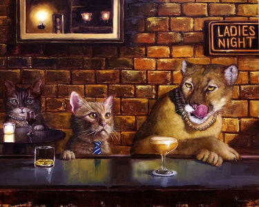 Feeling at Home animal canvas art print by Heffernan Lucia featuring a detailed wildlife scene on textured canvas.