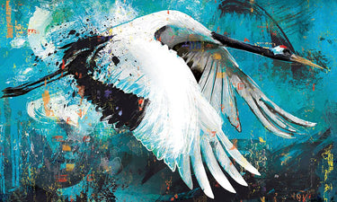 Azure Approach Animals canvas art print by Hastings Porter, featuring colorful animal illustrations on textured canvas.