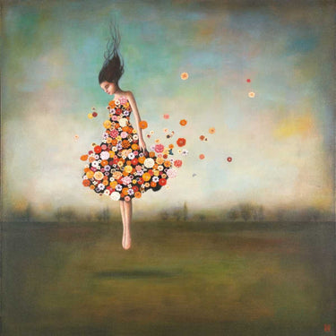 Feeling at Home floral canvas art print titled "Boundlessness in Bloom" by Huynh Duy, showcasing vibrant, blooming floral artwork.