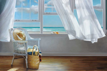 Feeling at home Sense Memory Coastal canvas art print by Hollingsworth Karen featuring a serene coastal scene on textured canvas.