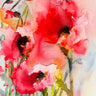 Summer Poppies floral canvas art print by Johannesson Karin, featuring vibrant poppy flowers on a textured canvas background.