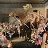 Feeling at Home Afterparty Humor Canvas art print by Kite Barry featuring vibrant, humorous artwork on high-quality canvas.