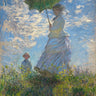 Feeling at home art print of Monet's Woman with a Parasol and her son, featuring impressionist canvas artwork by Claude Monet.