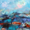 Abstract canvas art print titled "The Coast" by Quinzin Marianne, featuring vibrant coastal-inspired artwork on a high-quality canvas.
