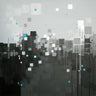 Abstract monochrome canvas art print by Shannon Carol Joy, featuring bold shapes and textures for modern home decor.