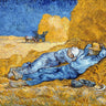 Van Gogh Vincent art print "Rest from Work" 1891, French country canvas artwork by Feeling at Home, depicting a peaceful rural scene