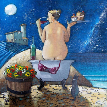 Feeling at Home Bath No. 2 Food canvas art print by West Ronald, featuring a vibrant, detailed food scene on canvas.