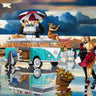 Feeling at Home Cafe Helia food canvas art print by West Ronald, featuring a vibrant coffee scene on a textured canvas.