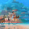 Coastal-themed canvas art print by Feeling at Home featuring vibrant ocean and shoreline scenery in a relaxing coastal design.