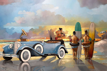 Feeling at Home Shubies Coastal Canvas art print by West Ronald, featuring a serene coastal scene on high-quality canvas.