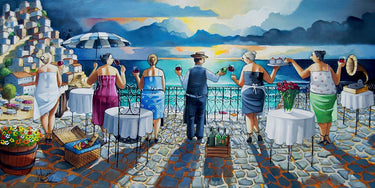 Feeling at Home art print by West Ronald featuring a canvas design titled After The Shift Spirits, with vibrant colors and detailed artwork.